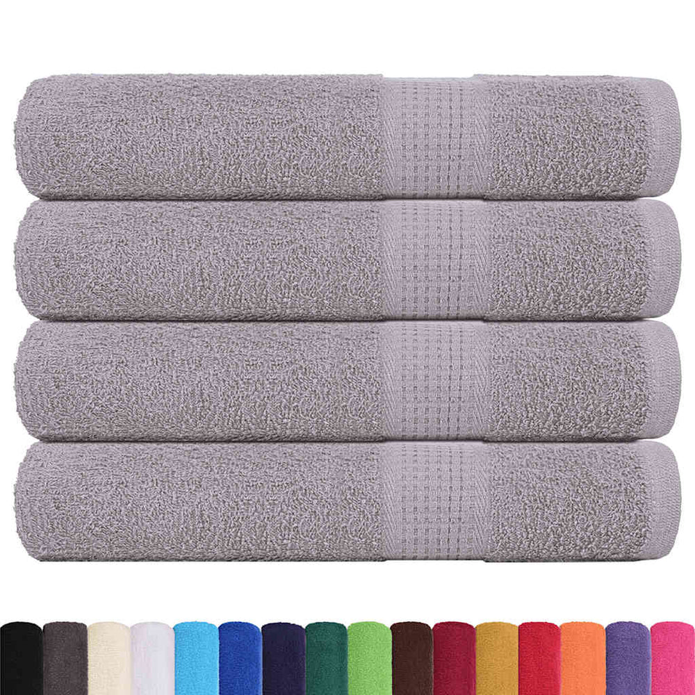 vidaXL Towels FROGN 4 pcs. Grey 100x200 cm 360 gsm
