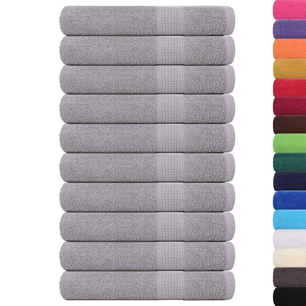 vidaXL Towels FROGN 10 pcs Grey 100x200 cm 360 gsm
