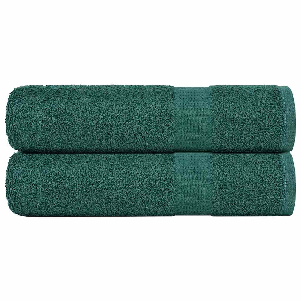 vidaXL FROGN Bath Towels 2 pcs. Green 70x140 cm 360 gsm