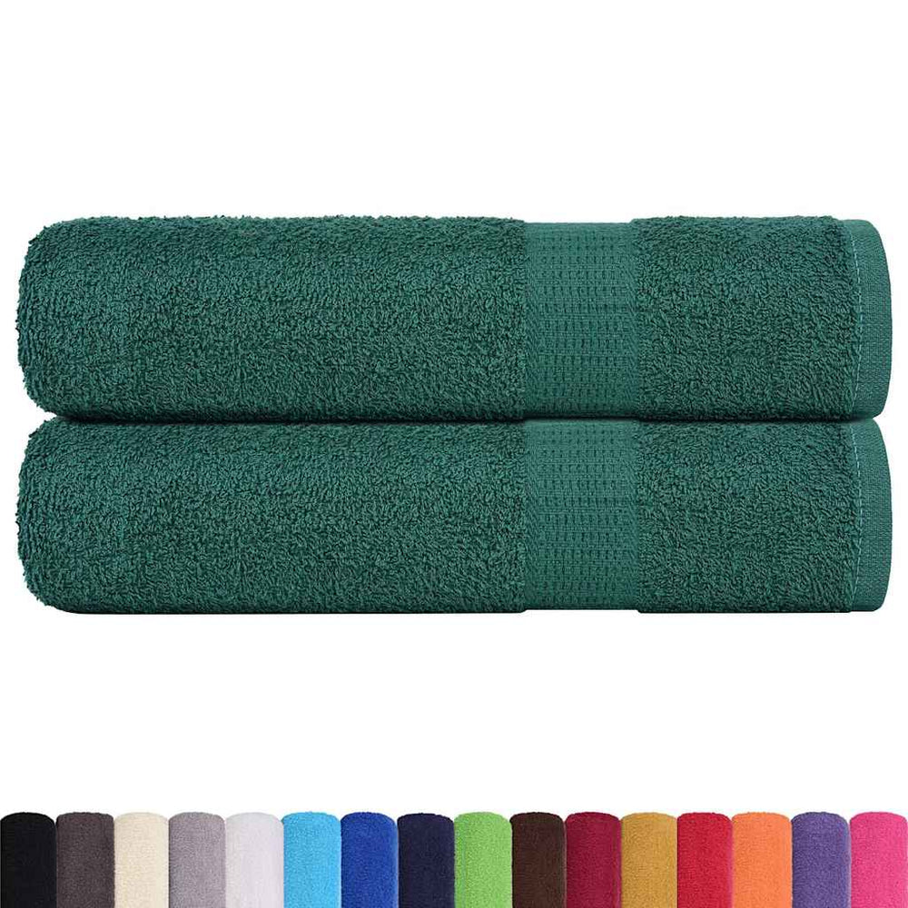 vidaXL FROGN Bath Towels 2 pcs. Green 70x140 cm 360 gsm