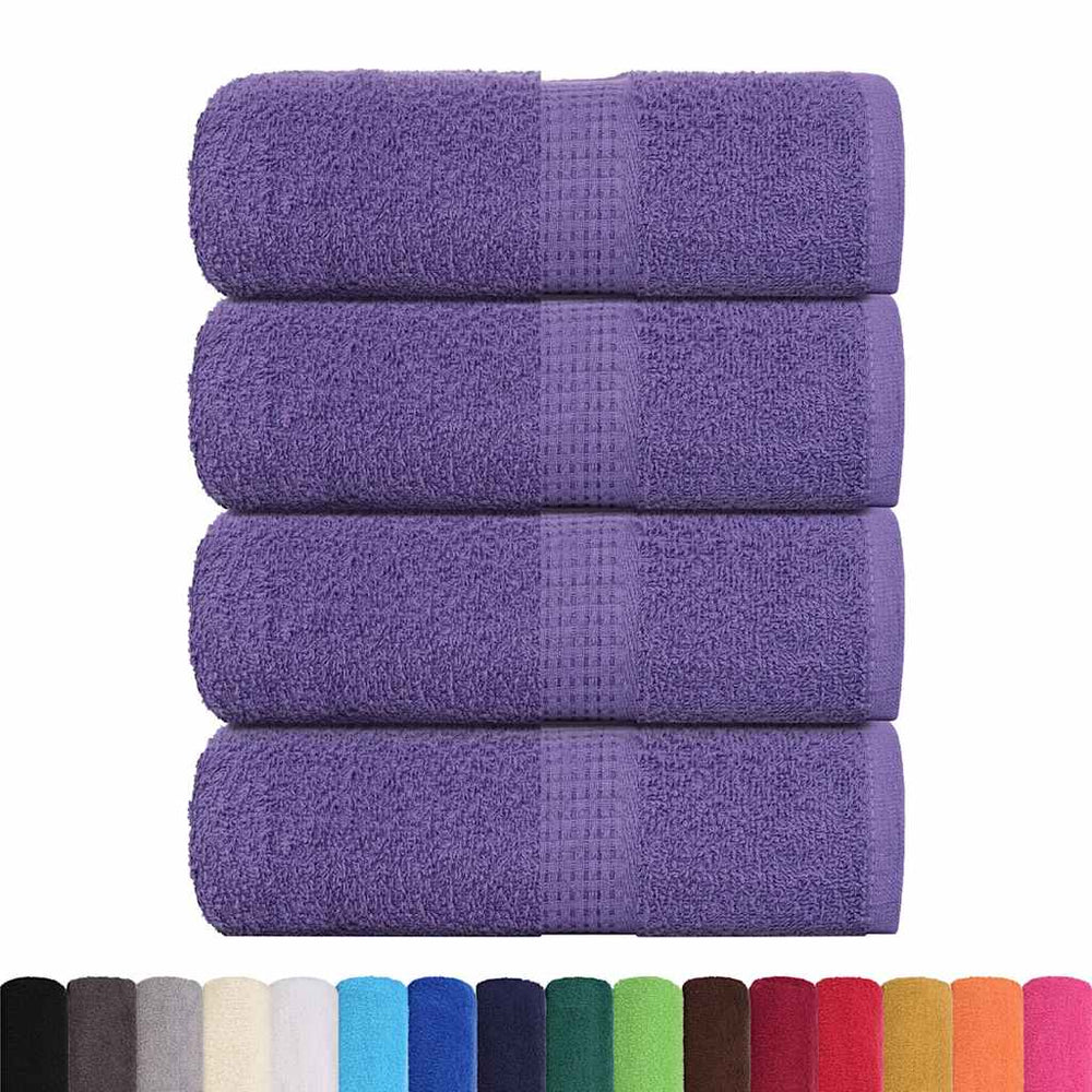 vidaXL Guest Towels FROGN 4 pcs. Purple 30x50 cm 360 gsm