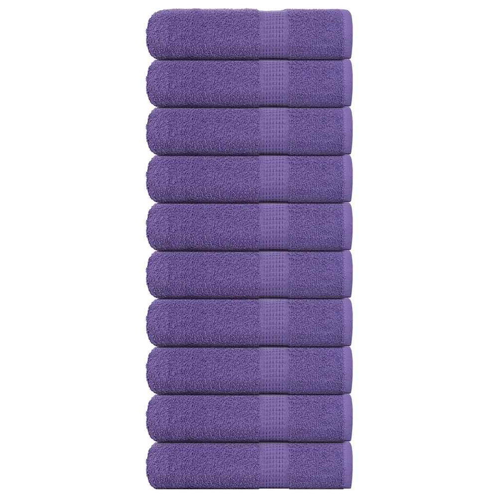 vidaXL Towels FROGN 10 pcs. Purple 50x100 cm 360 gsm