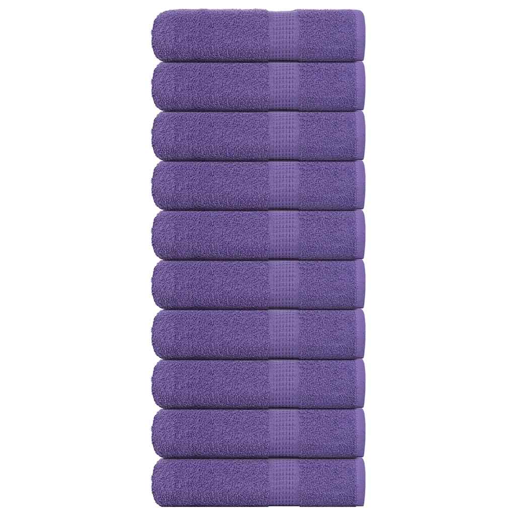 vidaXL Towels FROGN 10 pcs. Purple 50x100 cm 360 gsm