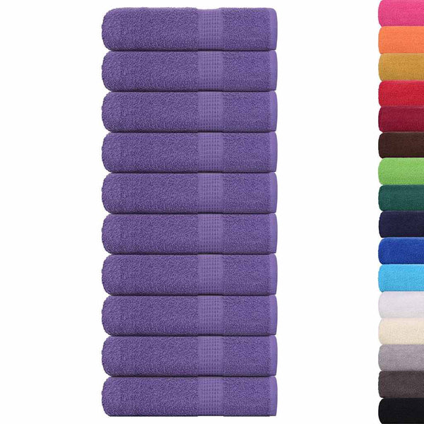 vidaXL Towels FROGN 10 pcs. Purple 50x100 cm 360 gsm