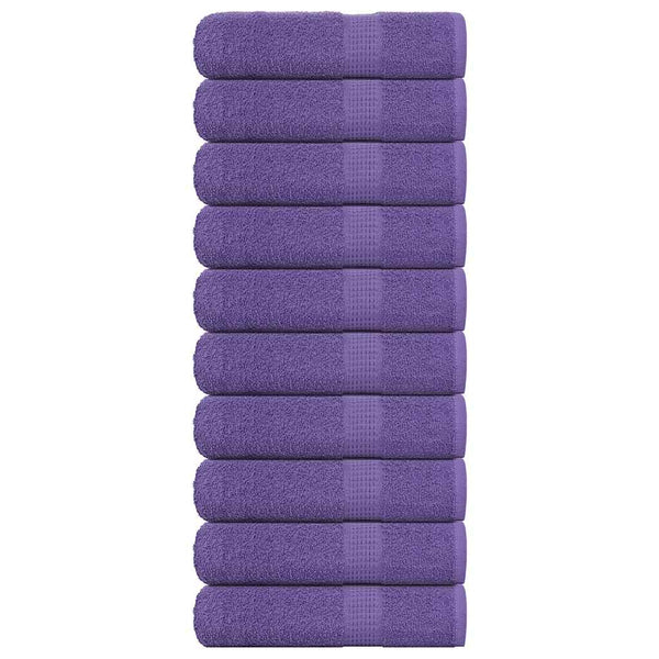 vidaXL Bath Towels FROGN 10 pcs. Purple 100x150 cm 360 g/m²