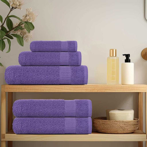 vidaXL Bath Towels FROGN 10 pcs. Purple 100x150 cm 360 g/m²