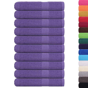 vidaXL Sauna Towels FROGN 10 pcs. Purple 80x200 cm 360 g/m²