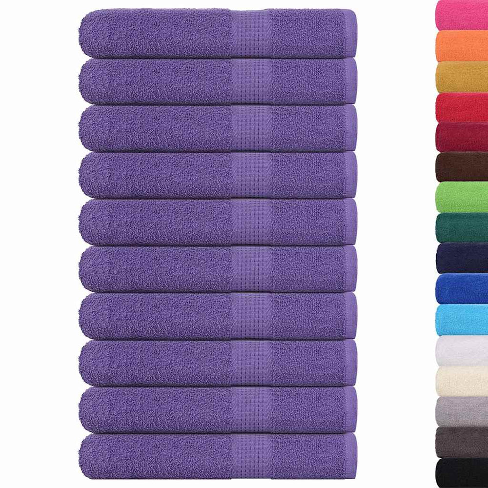 vidaXL Towels FROGN 10 pcs. Purple 100x200 cm 360 gsm