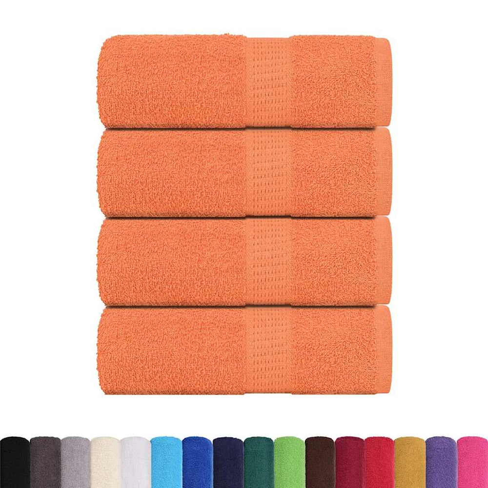 vidaXL Face Cloths FROGN 4 pcs. Orange 30x30 cm 360 gsm