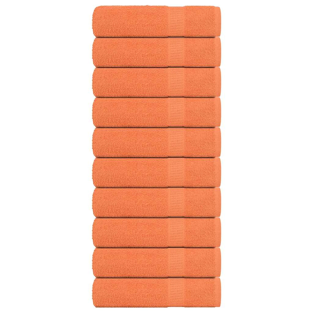 vidaXL Bath Towels FROGN 10 pcs. Orange 100x150 cm 360 gsm