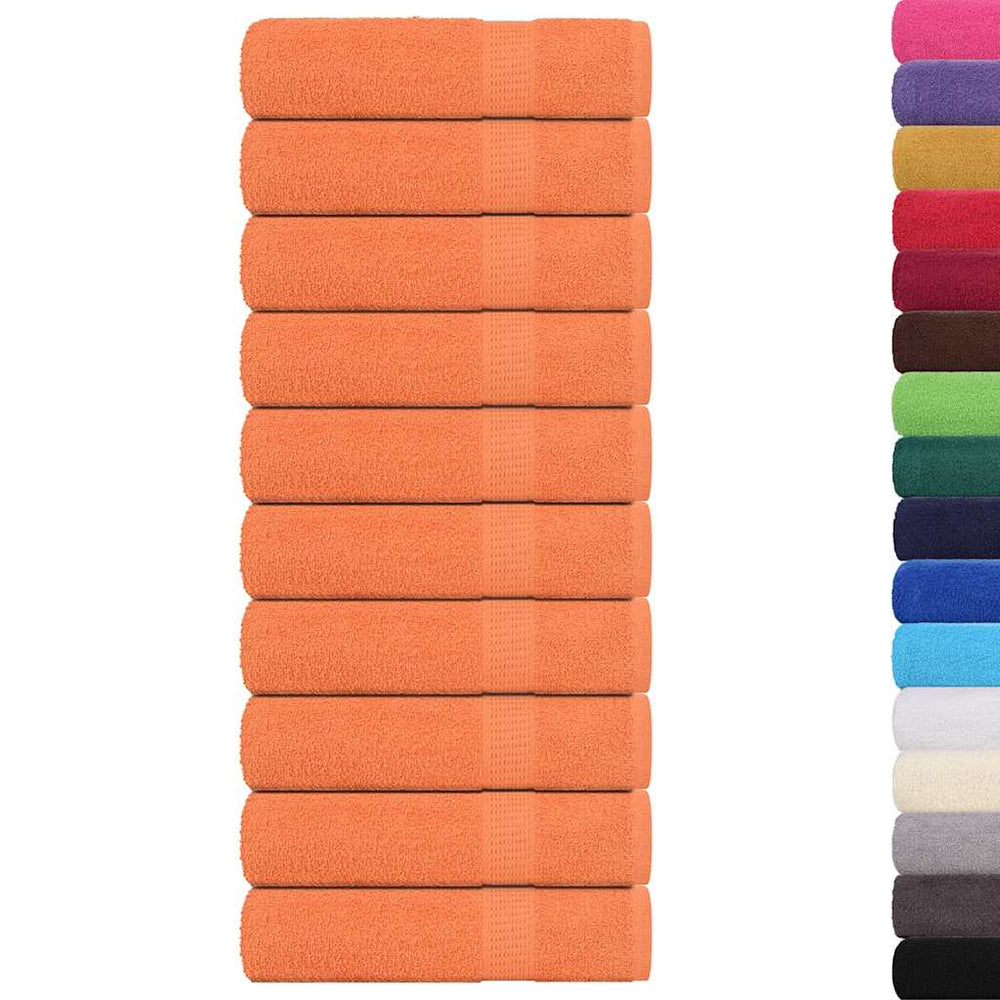 vidaXL Bath Towels FROGN 10 pcs. Orange 100x150 cm 360 gsm