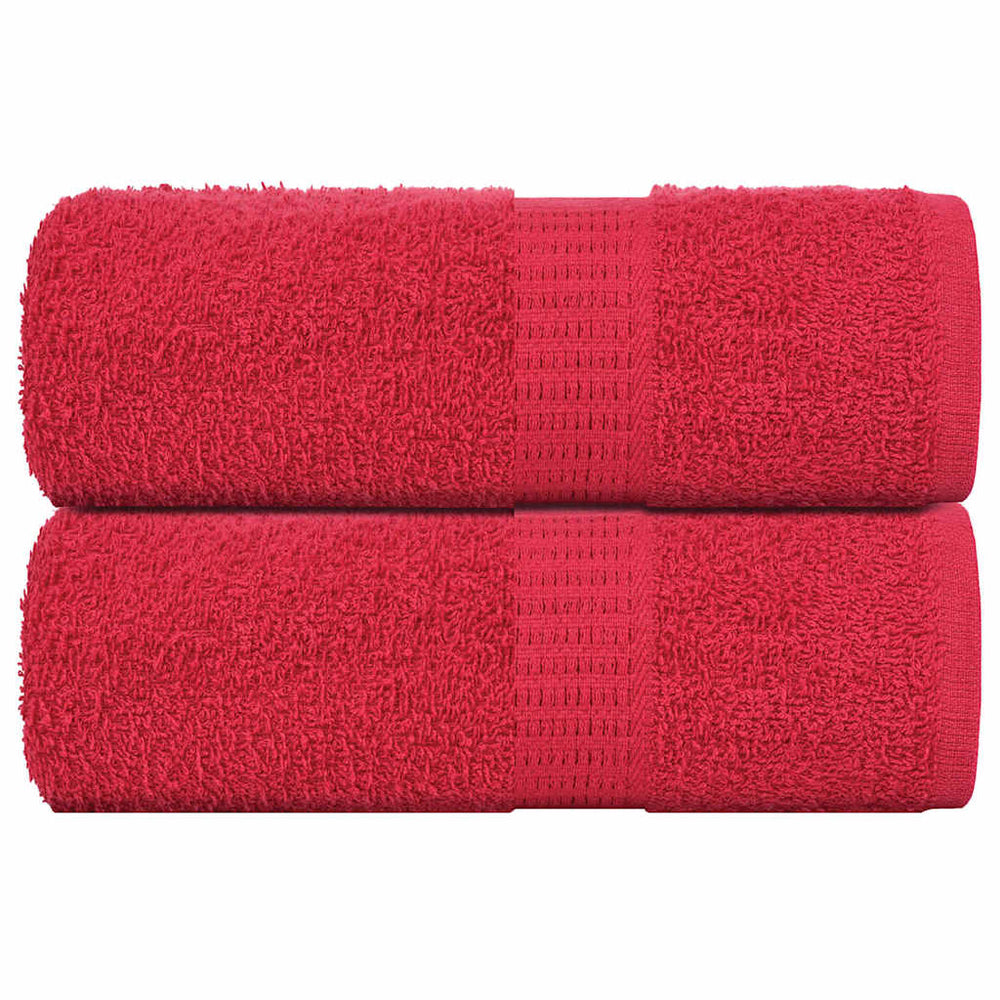 vidaXL Face Cloths FROGN 2 pcs. Red 30x30 cm 360 gsm