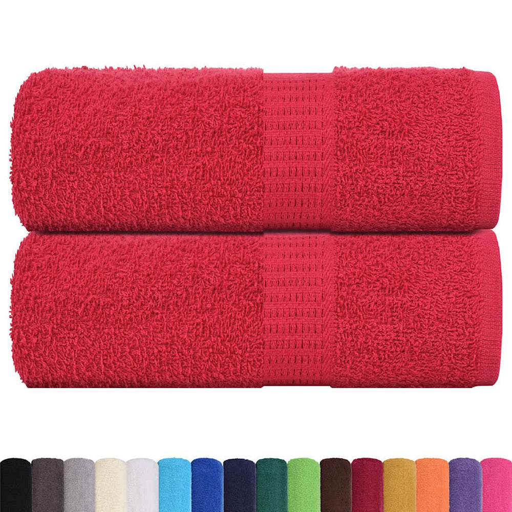 vidaXL Face Cloths FROGN 2 pcs. Red 30x30 cm 360 gsm