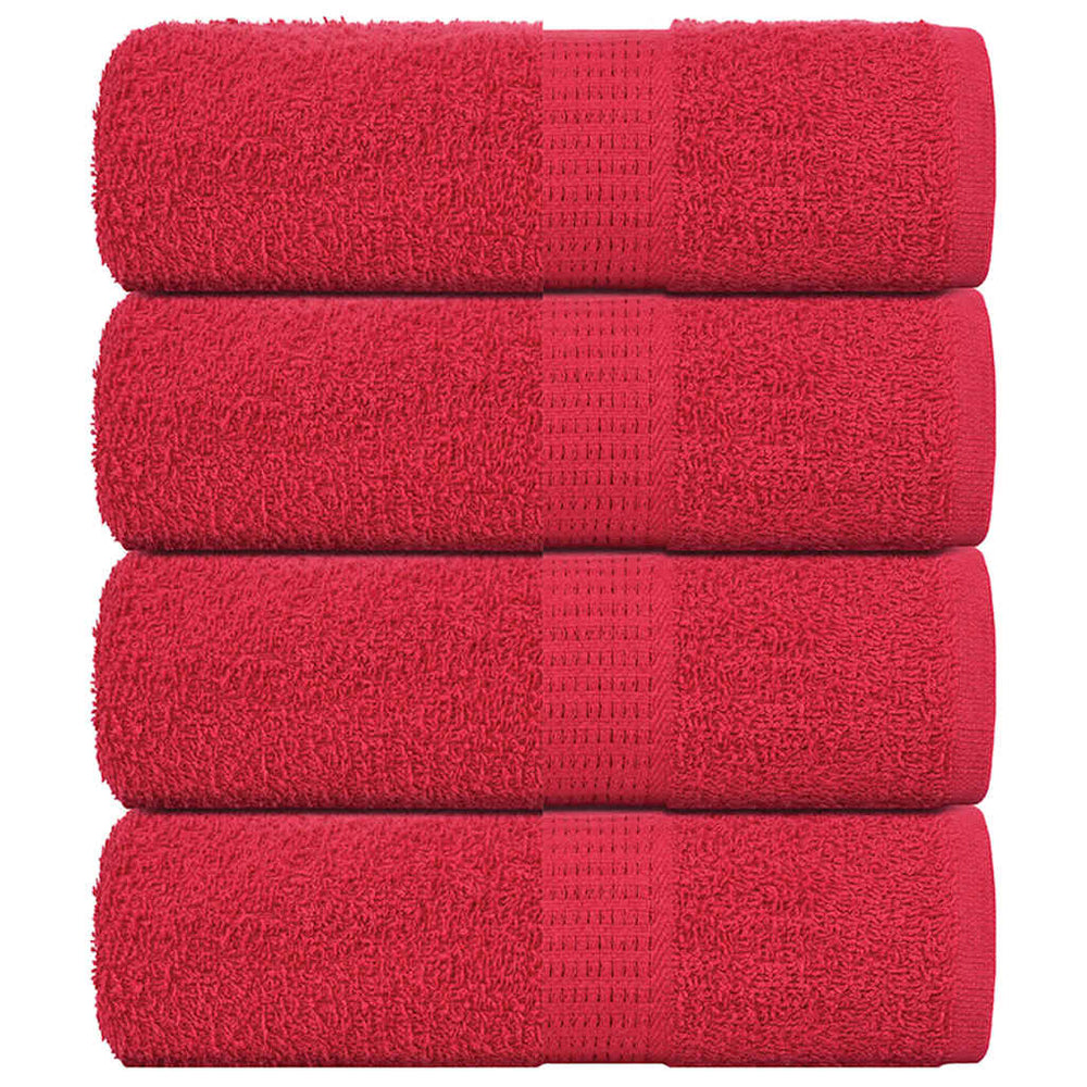 vidaXL Washcloths FROGN 4 pcs. Red 30x30 cm 360 gsm