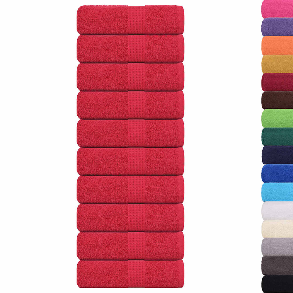 vidaXL Guest Towels FROGN 10 pcs. Red 30x30 cm 360 g/m²