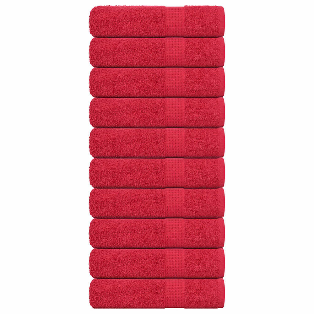 vidaXL Shower Towels FROGN 10 pcs. Red 70x140 cm 360 gsm