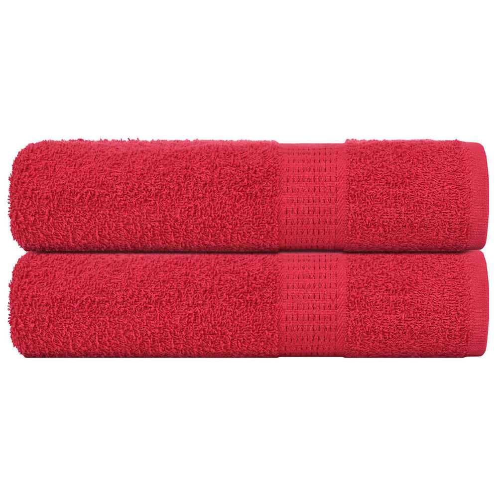 vidaXL Bath Towels FROGN 2 pcs. Red 100x150 cm 360 gsm