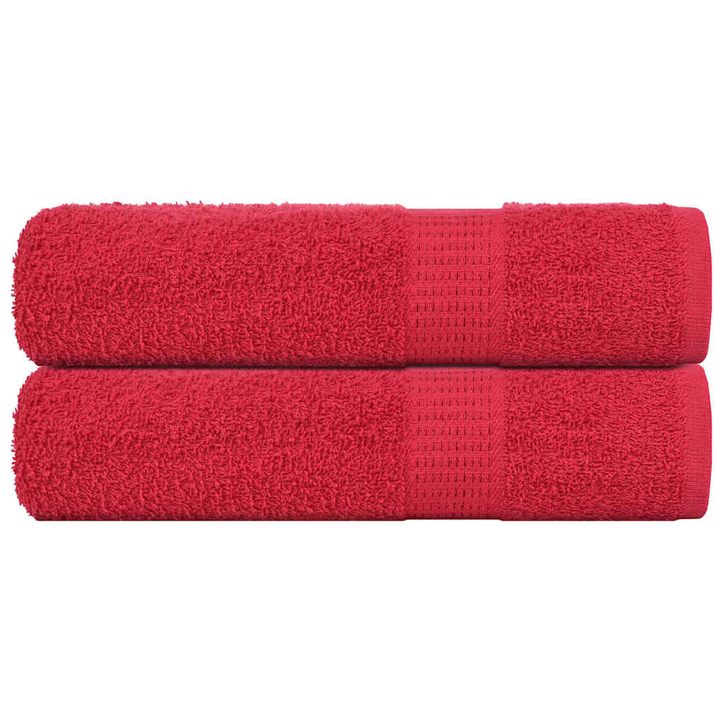 vidaXL Bath Towels FROGN 2 pcs. Red 100x150 cm 360 gsm