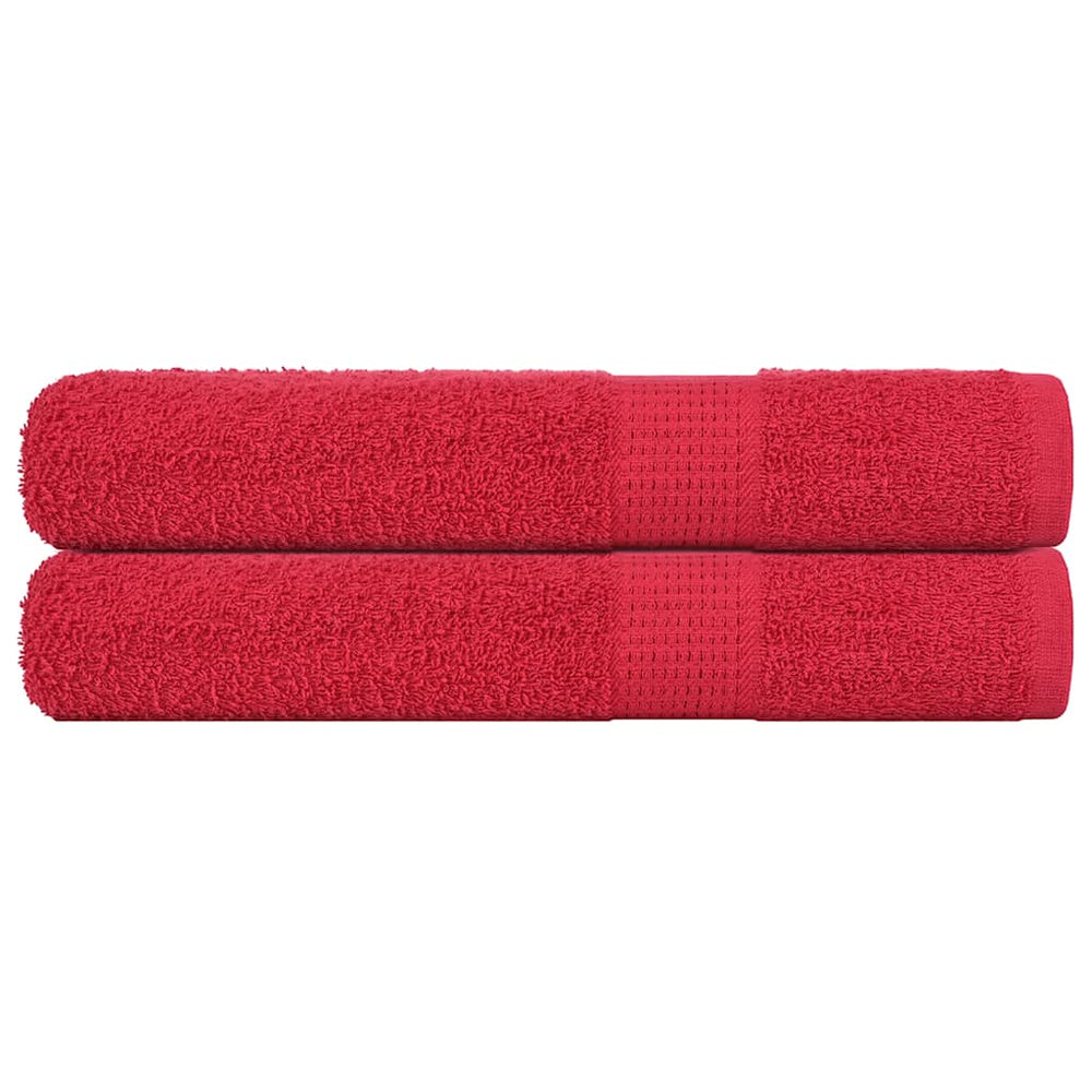 vidaXL Sauna Towels FROGN 2 pcs. Red 80x200 cm 360 gsm
