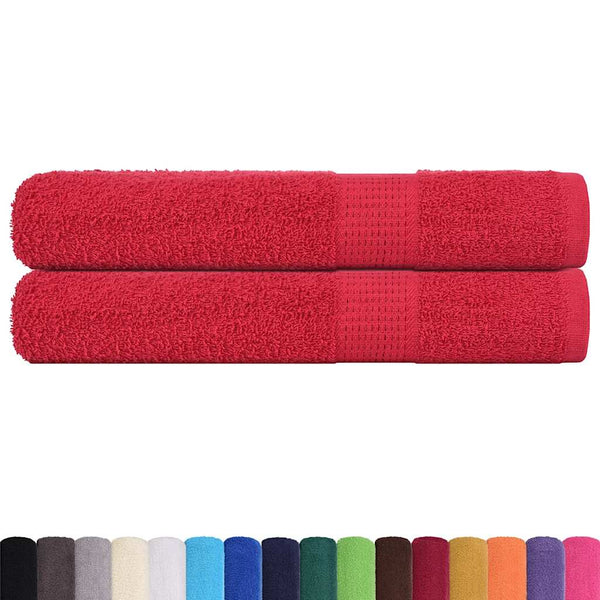 vidaXL Sauna Towels FROGN 2 pcs. Red 80x200 cm 360 gsm