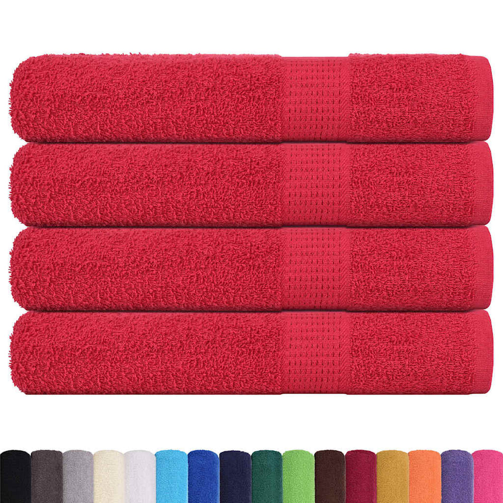 vidaXL Sauna Towels FROGN 4 pcs. Red 80x200 cm 360 g/m²