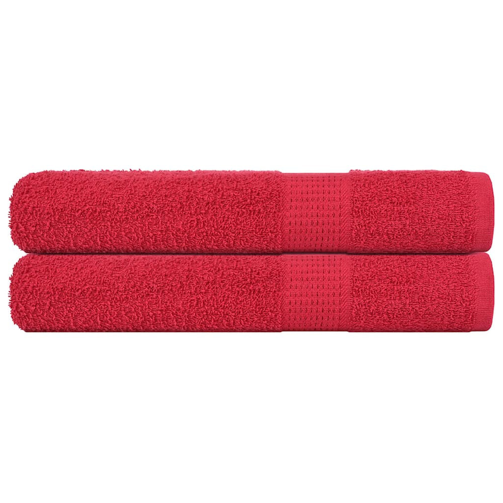 vidaXL Towels FROGN 2 pcs. Red 100x200 cm 360 gsm