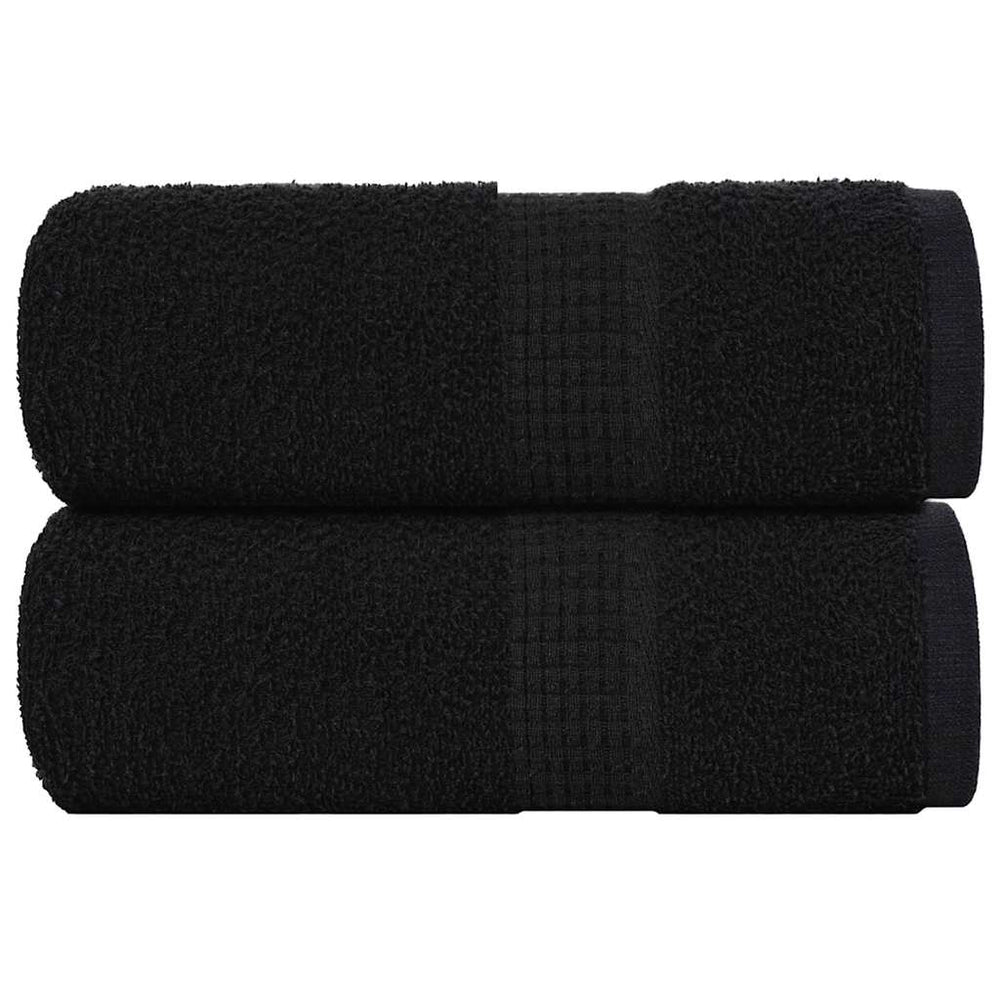 vidaXL Washcloths FROGN 2 pcs. Black 30x30 cm 360 gsm