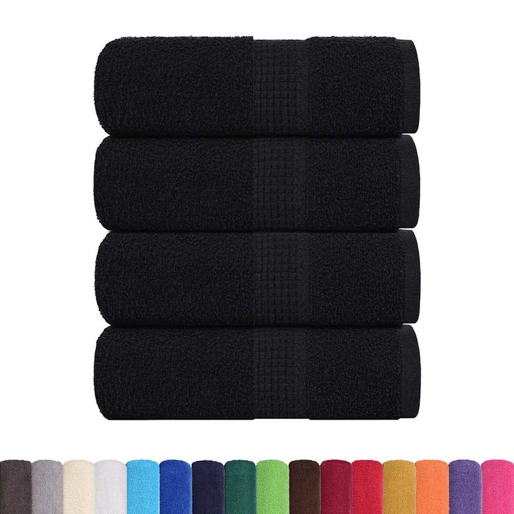 vidaXL Washcloths FROGN 4 pcs Black 30x30 cm 360 gsm