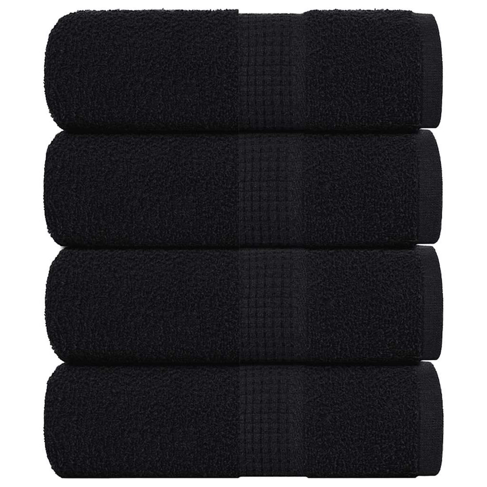vidaXL Guest Towels FROGN 4 pcs Black 30x50 cm 360 gsm