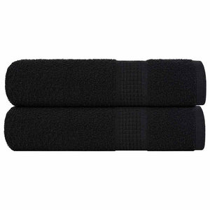 vidaXL Towels FROGN 2 pcs Black 50x100 cm 360 g/m²
