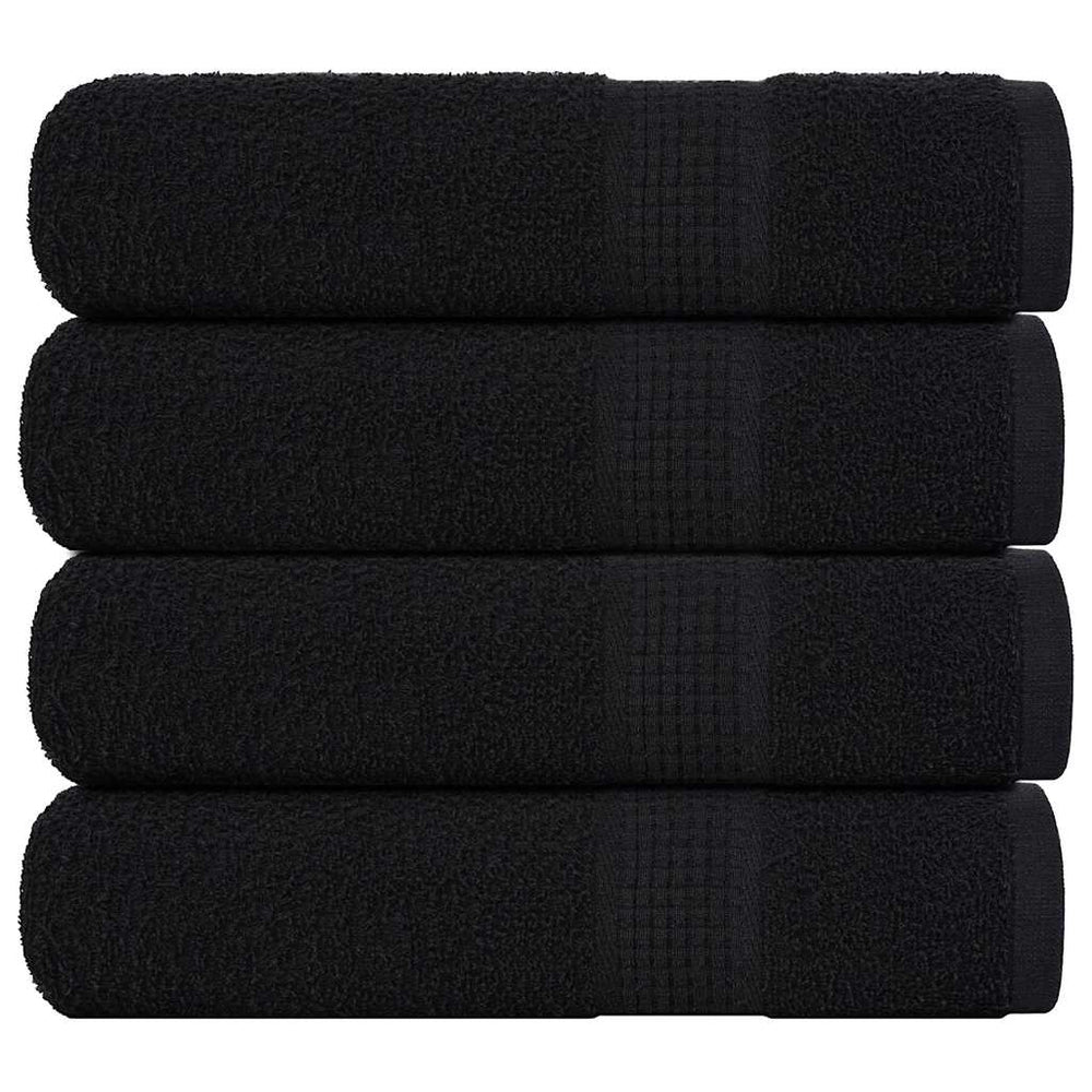 vidaXL Towels FROGN 4 pcs. Black 50x100 cm 360 g/m²