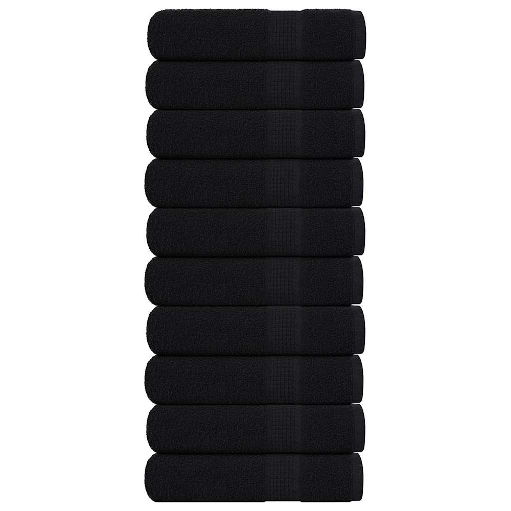 vidaXL Shower Towels FROGN 10 pcs. Black 70x140 cm 360 gsm