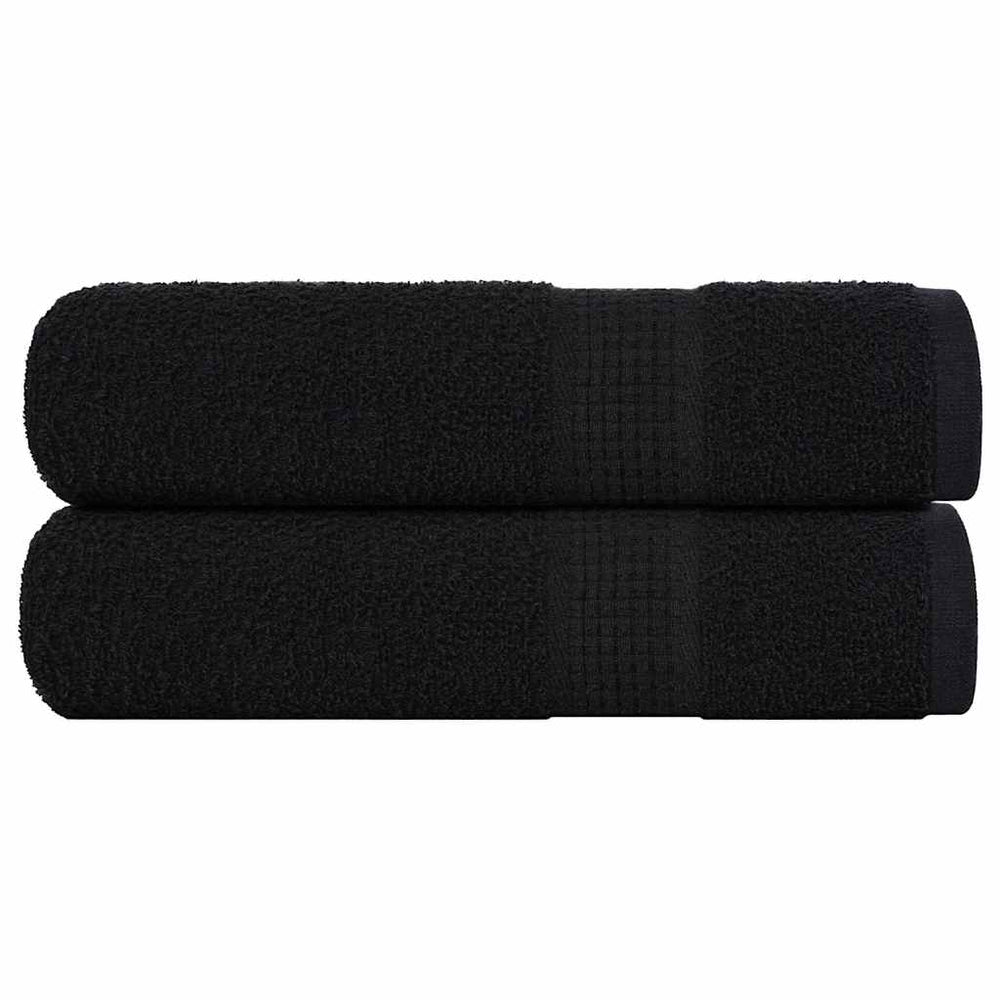 vidaXL Bath Towels FROGN 2 pcs Black 100x150 cm 360 gsm
