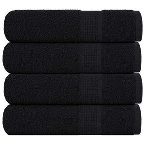 vidaXL Bath Towels FROGN 4 pcs Black 100x150 cm 360 gsm