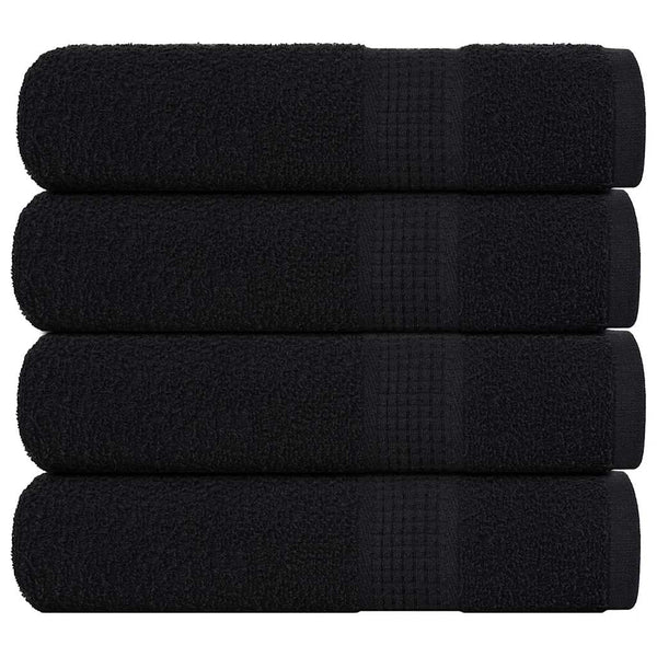 vidaXL Bath Towels FROGN 4 pcs Black 100x150 cm 360 gsm