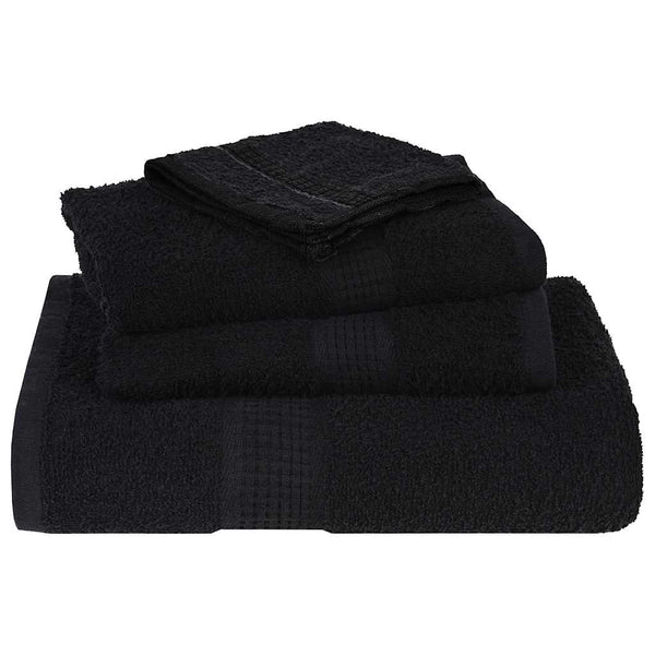vidaXL Bath Towels FROGN 4 pcs Black 100x150 cm 360 gsm