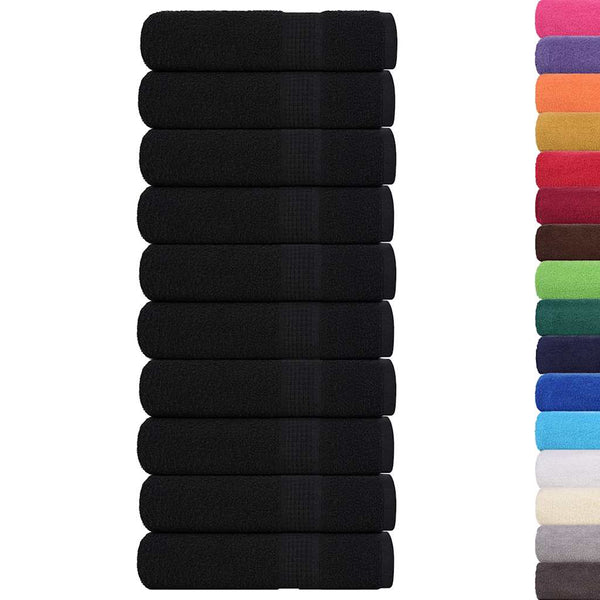 vidaXL Bath Towels FROGN 10 pcs Black 100x150 cm 360 gsm