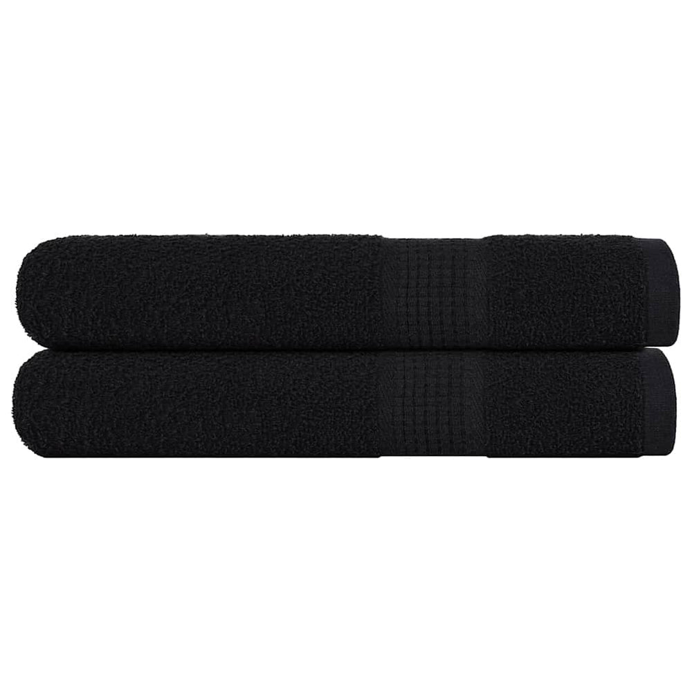 vidaXL Sauna Towels FROGN 2 pcs Black 80x200 cm 360 g/m²