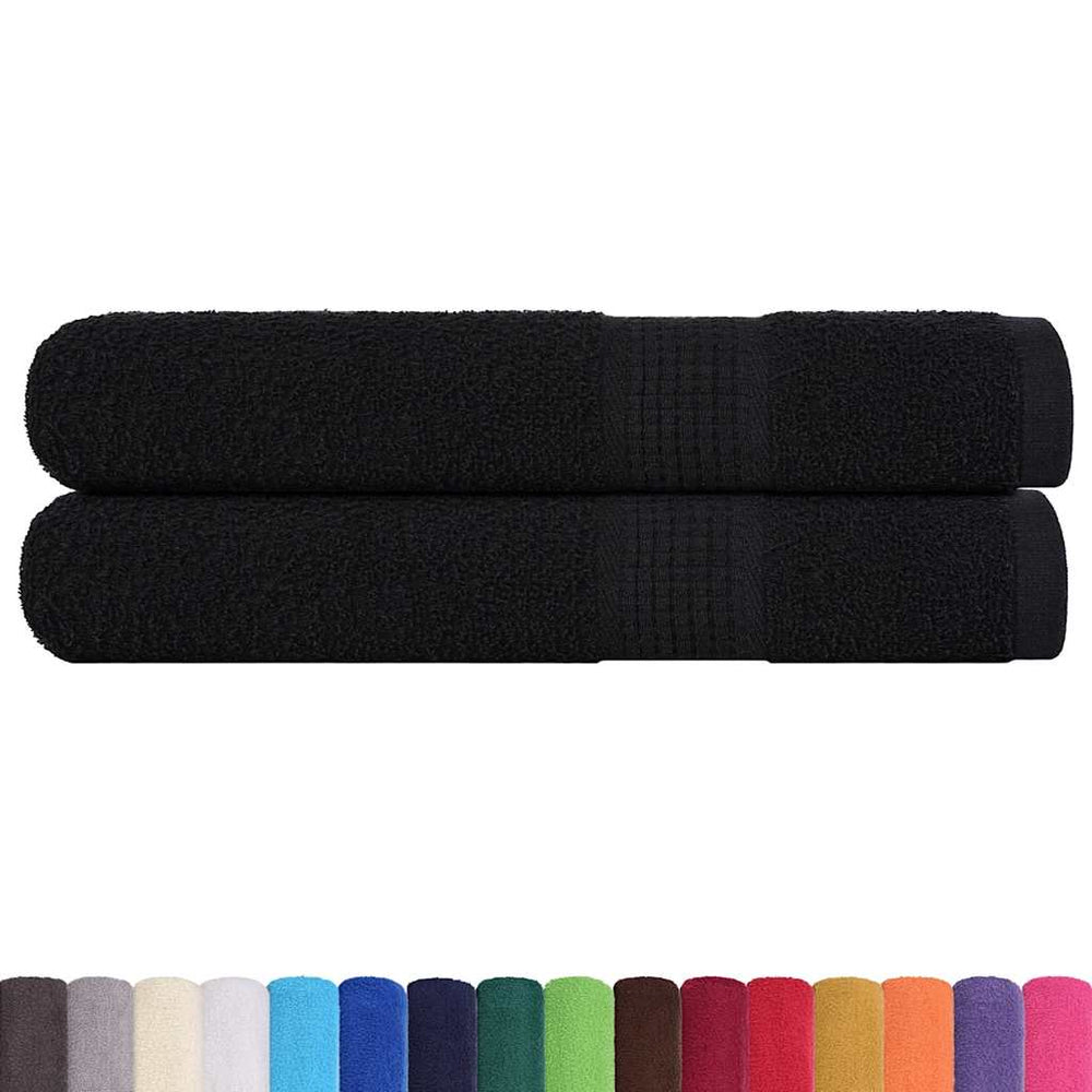 vidaXL Sauna Towels FROGN 2 pcs Black 80x200 cm 360 g/m²