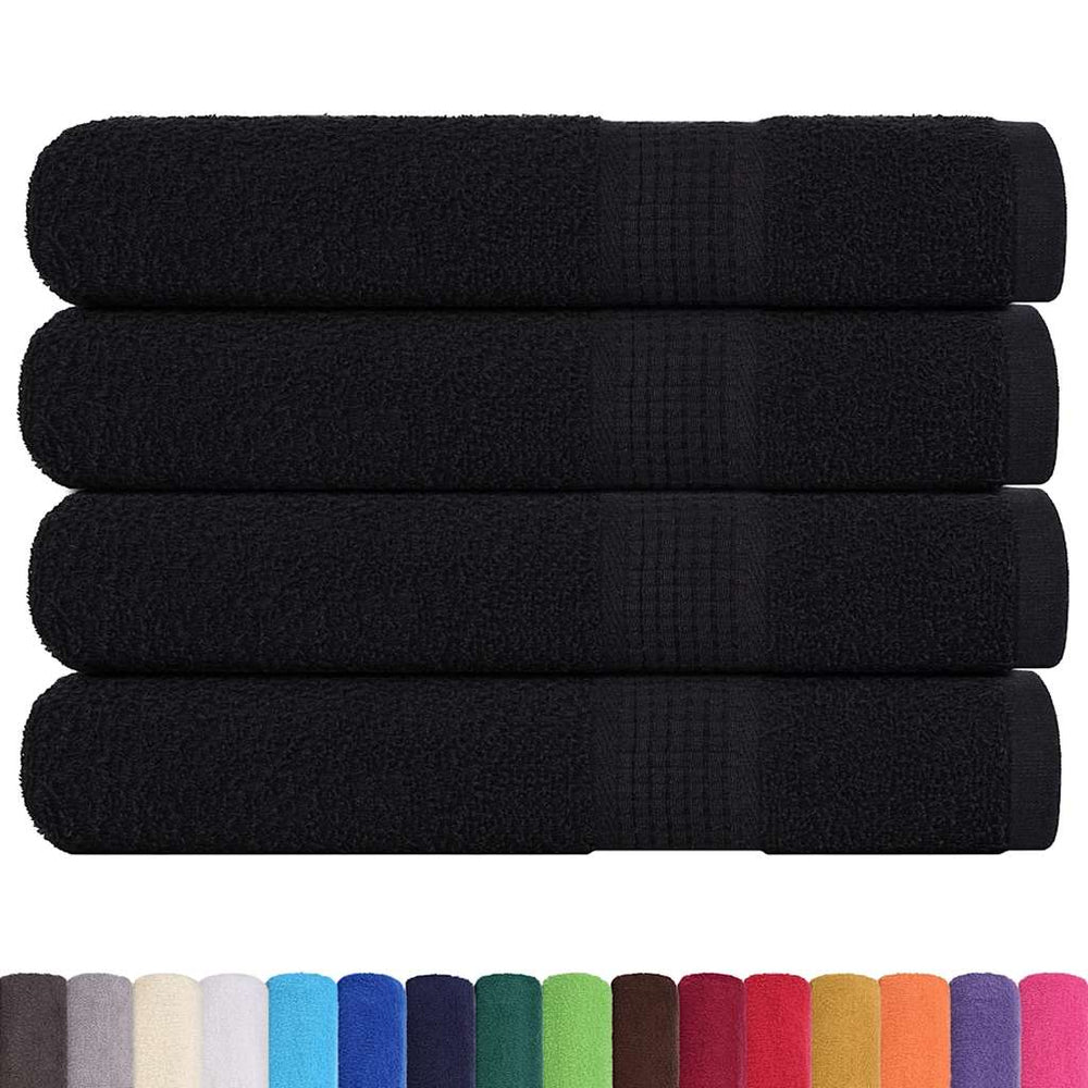 vidaXL Sauna Towels FROGN 4 pcs. Black 80x200 cm 360 gsm