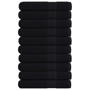 vidaXL Sauna Towels FROGN 10 pcs Black 80x200 cm 360 gsm