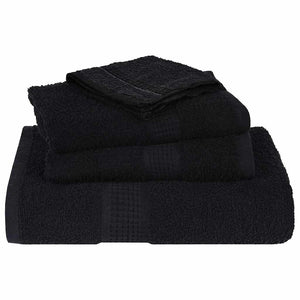 vidaXL Sauna Towels FROGN 10 pcs Black 80x200 cm 360 gsm