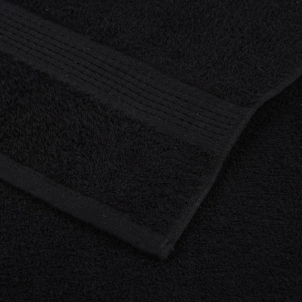 vidaXL Sauna Towels FROGN 10 pcs Black 80x200 cm 360 gsm