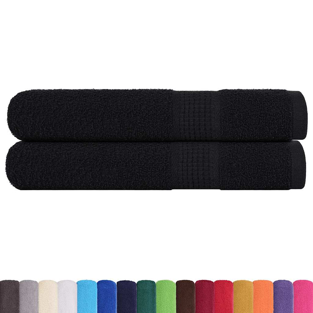 vidaXL Towels FROGN 2 pcs Black 100x200 cm 360 gsm
