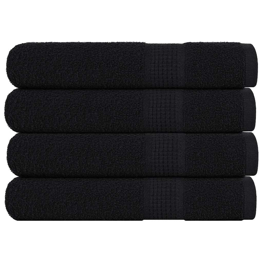 vidaXL Towels FROGN 4 pcs. Black 100x200 cm 360 gsm