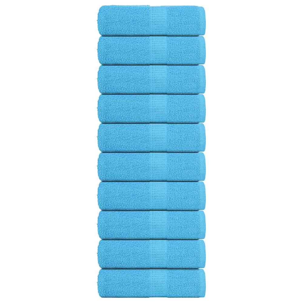 vidaXL Washcloths FROGN 10 pcs. Turquoise 30x30 cm 360 gsm