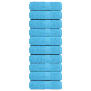 vidaXL Guest Towels FROGN 10 pcs. Turquoise 30x50 cm 360 gsm