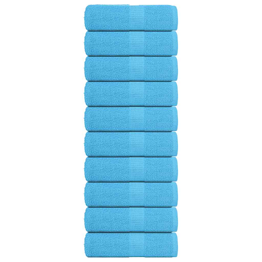 vidaXL Guest Towels FROGN 10 pcs. Turquoise 30x50 cm 360 gsm