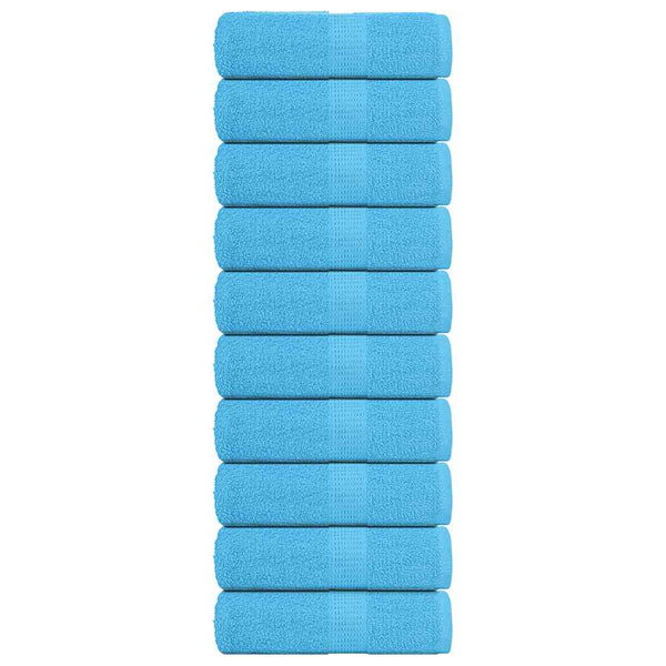 vidaXL Guest Towels FROGN 10 pcs. Turquoise 30x50 cm 360 gsm