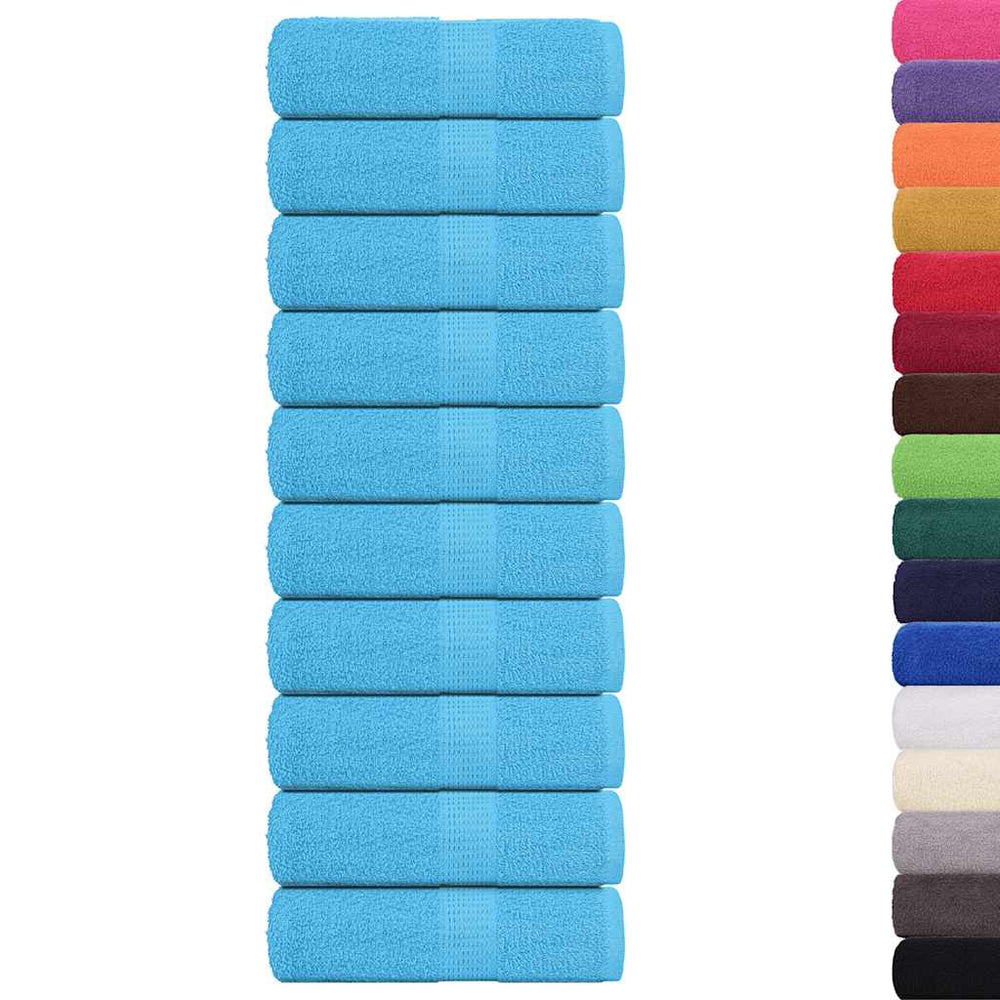 vidaXL Guest Towels FROGN 10 pcs. Turquoise 30x50 cm 360 gsm